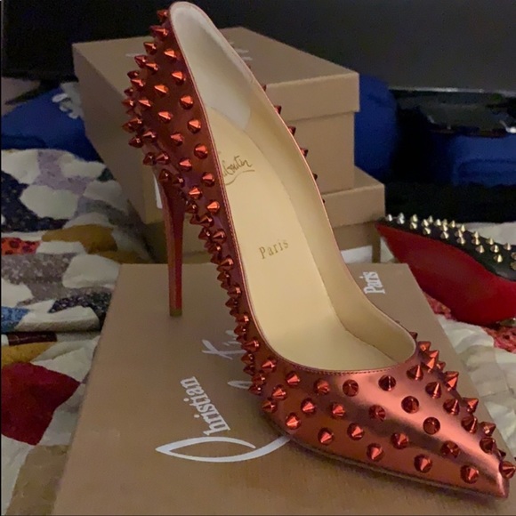 *SOLD* 💥HP💥 CHRISTIAN LOUBOUTIN METALLIC HEEL - Picture 11 of 13